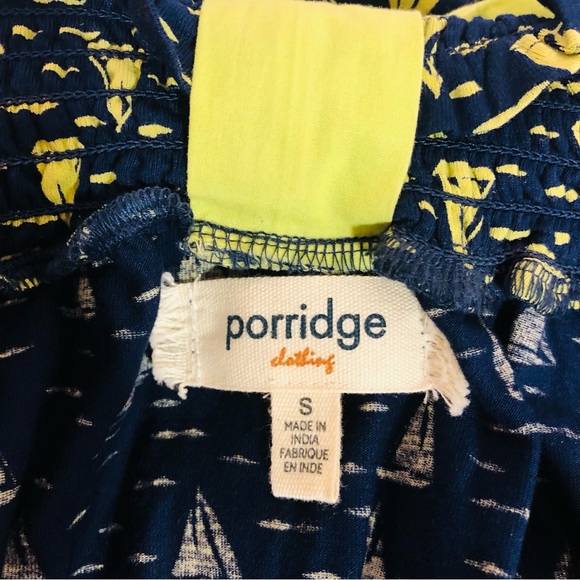 Anthropologie PORRIDGE Blue & Green Sailboat Off Shoulder Top w/Bow - Picture 6 of 8